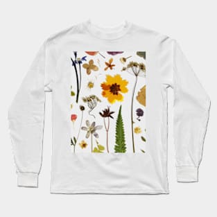 pattern pressed flowers Long Sleeve T-Shirt